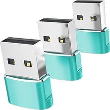 Comely 3 Adet Tip-C 3.1-Usb 2.0 Dönüştürücü Adaptör Kadından Erkek Telefonlar Yeşil (Yurt Dışından)