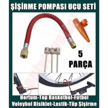 Hayal 5 Parça Bisiklet Lastiği Şişirme- Pompa Hortumu- Top Iğnesi Ucu Seti