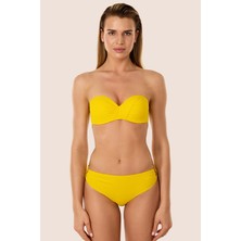 Ayyıldız 3404 Sarı Straplez Bikini Takımı