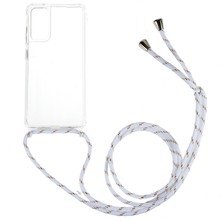 Cool-M Samsung Galaxy S20 Fe 4g / Fe 5g / S20 Lite / S20 Fe 2022 Tpu+Akrilik Anti-Çizelge Telefon Kapağı Long Lanyard ile Şeffaf Geri Kılıf (Yurt Dışından)