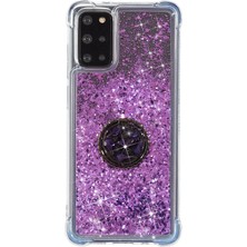 Cool-M Samsung Galaxy S20 FE/S20 Fan EDITION/S20 Fe 5G/S20 Fan Edition 5G/S20 LITE/S20 Fe 2022 Glitter Powder Quicksand Tpu Kapak Kickstand Case (Yurt Dışından)