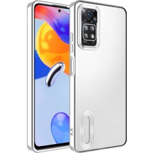 Heptek İletişim Xiaomi Redmi Note 11 Pro 5g Kılıf Kamera Lens Korumalı Logo Gösteren Arkası Şeffaf Parlak Kenarlı Kapak  (Omega)