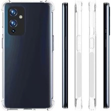 Case 4U One Plus 9 Kılıf Darbe Emici Köşe Korumalı Anti Shock Şeffaf Silikon Şeffaf