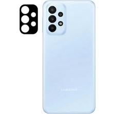 Heptek İletişim Samsung Galaxy A23 Kamera Lens Koruyucu Siyah Çerçeveli Kavisli Korunaklı (3d-Glass)