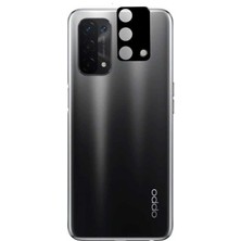 Heptek İletişim Oppo A74 4g Kamera Lens Koruyucu Siyah Çerçeveli Kavisli Korunaklı (3d-Glass)