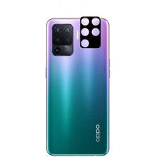 Heptek İletişim Oppo Reno 5 Lite Kamera Lens Koruyucu Siyah Çerçeveli Kavisli Korunaklı (3d-Glass)