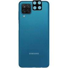 Heptek İletişim Samsung Galaxy A12 Kamera Lens Koruyucu Siyah Çerçeveli Kavisli Korunaklı (3d-Glass)