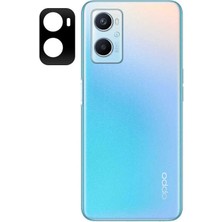 Heptek İletişim Oppo A96 4g Kamera Lens Koruyucu Siyah Çerçeveli Kavisli Korunaklı (3d-Glass)