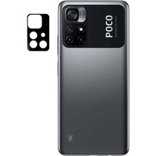 Heptek İletişim Xiaomi Poco M4 Pro 5g Kamera Lens Koruyucu Siyah Çerçeveli Kavisli Korunaklı (3d-Glass)