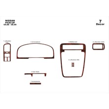 meriç cockpit design Meriç® Nissan Pick-Up Ön Torpido Kaplama Maun 7 Parça 1998-1999