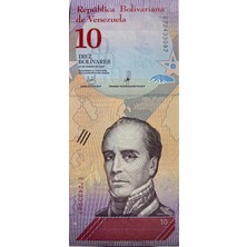 Emir Collection Venezuela 2018 Yılı 10 Bolivares Çil(Unc) Koleksiyon Para
