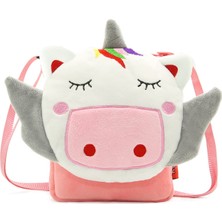 White Space Unicorn Çocuk Messenger Çanta Sevimli Karikatür Omuz Çantası (Yurt Dışından)