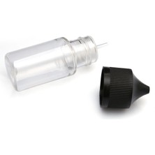 Güvenç Ambalaj 100 Adet - 30ML Gorilla Likit Şişesi Boş Şeffaf Iğne Uclu Damlalık Şişe - Siyah Kapaklı
