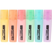 Kraf Fosforlu Pastel Kalem 6'lı Set Renkli Metalik Kalemler ile Yaratıcı Çizimler İçin