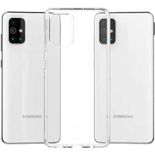 Heptek İletişim Samsung Galaxy A71 Kılıf Kamera Çıkıntılı Şeffaf Darbe Emici Sert Silikon Kapak (Coss)