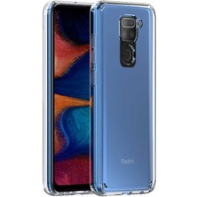 Heptek İletişim Xiaomi Redmi Note 9 Kılıf Kamera Çıkıntılı Şeffaf Darbe Emici Sert Silikon Kapak (Coss)