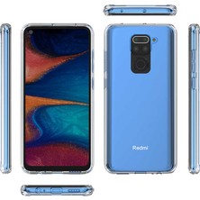 Heptek İletişim Xiaomi Redmi Note 9 Kılıf Kamera Çıkıntılı Şeffaf Darbe Emici Sert Silikon Kapak (Coss)