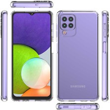 Heptek İletişim Samsung Galaxy M22 Kılıf Kamera Çıkıntılı Şeffaf Darbe Emici Sert Silikon Kapak (Coss)