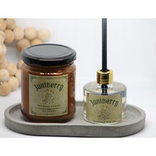 Juniberry 3lü Set Silindir Koku Giderici Banyo Oda Kokusu Gardenya 50 Ml+ Amber Mum 210CC+ Beton Altlık