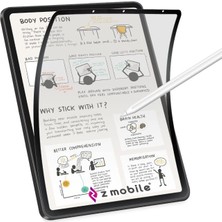 Z-Mobile iPad Air 4. Nesil 10.9" Seramik Nano Ekran Koruyucu Çerçeveli Esnek Kırılmaz Darbe Emici Özellikli