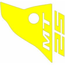 Gogomoto Yamaha Mt-25 Uyumlu Sarı Siperlik Sticker Set