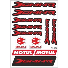Gogomoto A4 Sticker 072 Tek Paket Çoklu Sticker