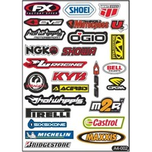 Gogomoto A4 Sticker 002 Tek Paket Çoklu Sticker