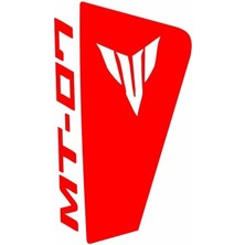 Gogomoto Yamaha MT07 2014 - 2017 Uyumlu Kırmızı Siperlik Sticker Set