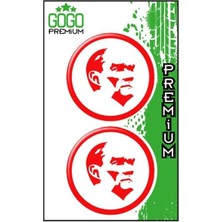 Gogomoto Atatürk 2 (5x5 Cm) Ikili Damla Etiket