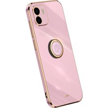 Lr Joyful Xiaomi Redmi A1 4g Için Xinli Kickstand Telefon Kılıfı, Elektrokaplatma Altın Kenar Tpu Telefon Kapağı Halka Tutucu ile (Yurt Dışından)