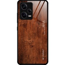 Lr Joyful Xiaomi Redmi Note 12 Pro 5g / Note 12 Pro Hız 5g / Poco X5 Pro 5g Şok Emici Geri Koruyucu Ahşap Desen Temperli Cam Kabuk Telefon Kılıfı Tpu Çerçeve Koruyucu Kapak (Yurt Dışından)