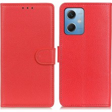 Lr Joyful Xiaomi Redmi Telefon Koruyucu Kılıf Note 12 5g, Litchi Texture Pu Deri Deri Flip Stand Cüzdan Kapağı (Yurt Dışından)