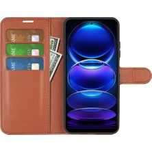 Lr Joyful Xiaomi Için Redmi Note 12 5g Tam Koruma Kılıfı Flip Anti-Çizgi Anti-Çizelge Litchi Doku Pu Deri Deri Stand Cüzdan Telefon Kapağı (Yurt Dışından)