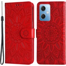 Lr Joyful Xiaomi Için Redmi Note 12 5g Baskılı Ayçiçeği Pu Deri Cüzdan Kılıfı Flip Stand Manyetik Folio Telefon Kapağı El Kayışı ile (Yurt Dışından)