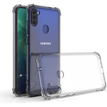 Heptek İletişim Samsung Galaxy A11 Şeffaf Kılıf Köşelerde Darbelere Karşı Ultra Kalınlık (Antishock)