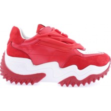 DGN Z35 23Y Kadin Kalin Taban Lazer Detayli Sneakers Ayakkabi