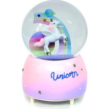 12 Cm  Müzikli Işıklı Unicorn Kar Küresi