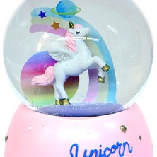 12 Cm  Müzikli Işıklı Unicorn Kar Küresi