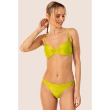 Ayyıldız 3409 Yeşil Simli Kaplı Bikini Takımı