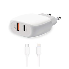 Hiqonic 20W Pd Çift Giriş Lightning To Type C Hızlı Şarj Cihazı Apple iPhone x 11 12 13 Uyumlu Şarz Aleti