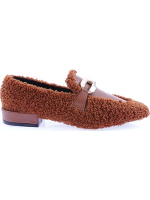 DGN 5270-424 Metal Tokali  Peluş  Kadin Oxford Ayakkabi