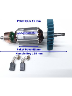 Forceful Makita Tipi Ga 6010 Endüvi Rotor Kollektör ve Kömürü