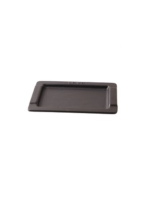 Lava Döküm Dikdörtgen Servis Tabağı Siyah 16 x 25 cm