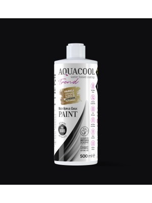 Aquacool Trend Jet Siyah Ral 9005 500 ml Mac Boya Yüksek Tutunma Gücü ile Su Bazlı