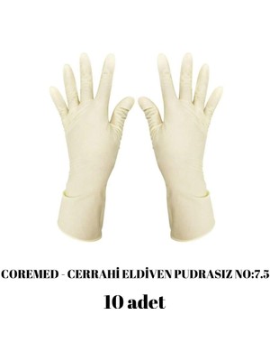 Muhtelif Coremed - Cerrahi Eldiven Pudrasız No:7.5 - 10 Adet