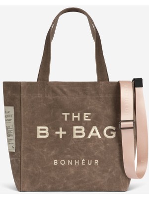 Bonheur Kanvas Chocolate Malt Orta Boy Çanta