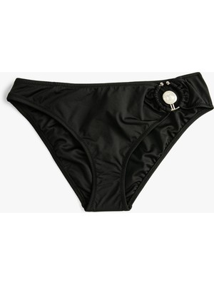 Koton Regular Waist Metallic Accessory Detail Bikini Bottom