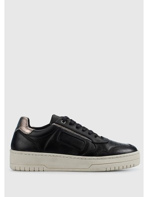 ProvoQ Siyah Deri Kadın Sneaker