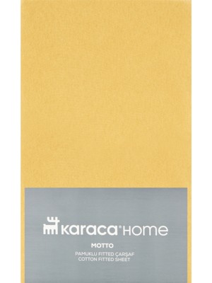 Karaca Home Motto Penye Fitted Çarşaf Çift Kişilik 160X200+30 cm Hardal