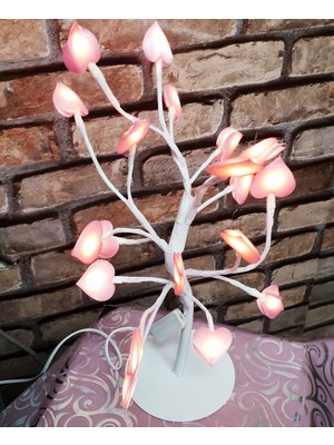 Kuzey Oyuncak Vıp Dekor Düğün Nişan Kına Işıkları LED Işıklı Dilek Ağacı Gün Işığı LED Işıklı Pembe Kalpli Ağaç